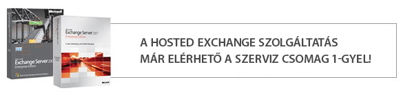 A Hosted Exchange szolgáltatás már elérhető a szervíz csomag 1-gyel